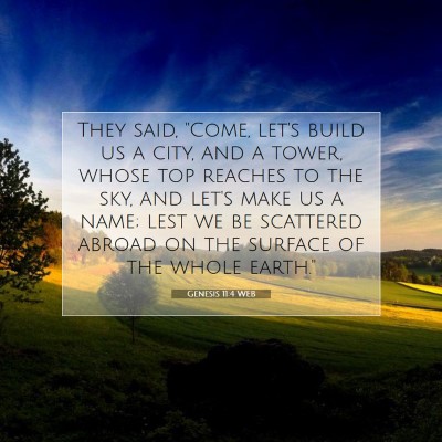 Picture 07 - Genesis 11:4 WEB - They said, 