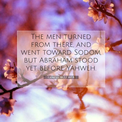 Picture 07 - Genesis 18:22 WEB - The men turned from there, and went toward Sodom, - Bible Verse Picture