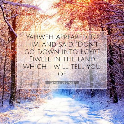 Picture 07 - Genesis 26:2 WEB - Yahweh appeared to him, and said, 