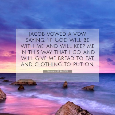 Picture 07 - Genesis 28:20 WEB - Jacob vowed a vow, saying, 
