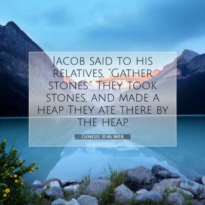 Picture 07 - Genesis 31:46 WEB - Jacob said to his relatives, 