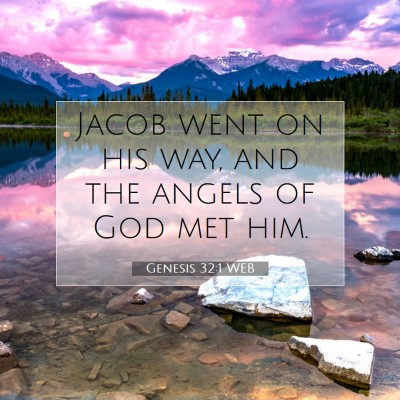 Picture 07 - Genesis 32:1 WEB - Jacob went on his way, and the angels of God met - Bible Verse Picture