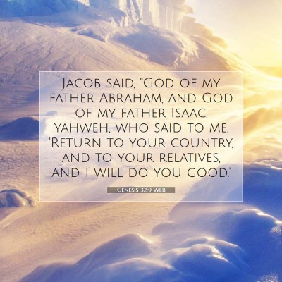 Picture 07 - Genesis 32:9 WEB - Jacob said, 
