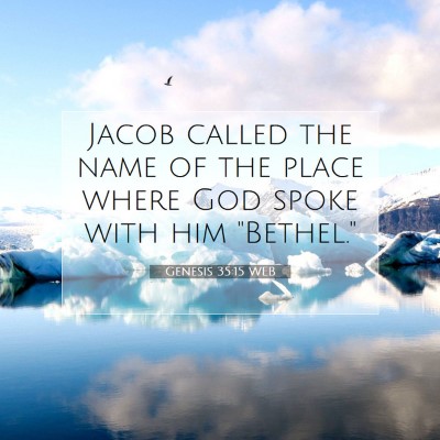 Picture 07 - Genesis 35:15 WEB - Jacob called the name of the place where God - Bible Verse Picture