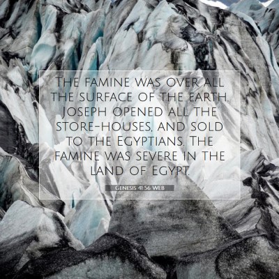 Picture 07 - Genesis 41:56 WEB - The famine was over all the surface of the earth. - Bible Verse Picture