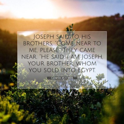 Picture 07 - Genesis 45:4 WEB - Joseph said to his brothers, 