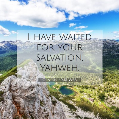 Picture 07 - Genesis 49:18 WEB - I have waited for your salvation, - Bible Verse Picture