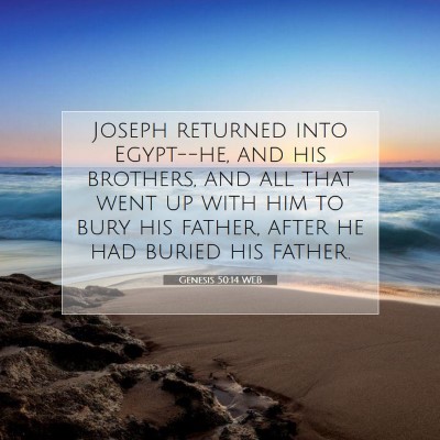 Picture 07 - Genesis 50:14 WEB - Joseph returned into Egypt--he, and his brothers, - Bible Verse Picture
