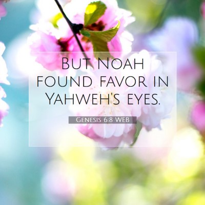 Picture 07 - Genesis 6:8 WEB - But Noah found favor in Yahweh's - Bible Verse Picture