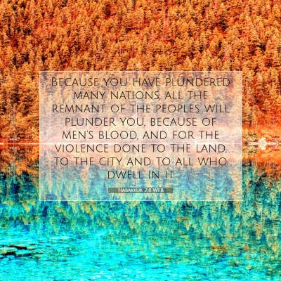 Picture 07 - Habakkuk 2:8 WEB - Because you have plundered many nations, all the - Bible Verse Picture