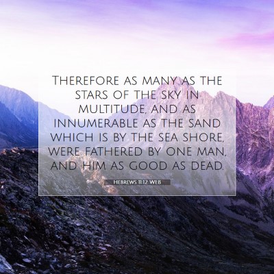 Picture 07 - Hebrews 11:12 WEB - Therefore as many as the stars of the sky in - Bible Verse Picture