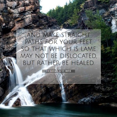 Picture 07 - Hebrews 12:13 WEB - and make straight paths for your feet, so that - Bible Verse Picture