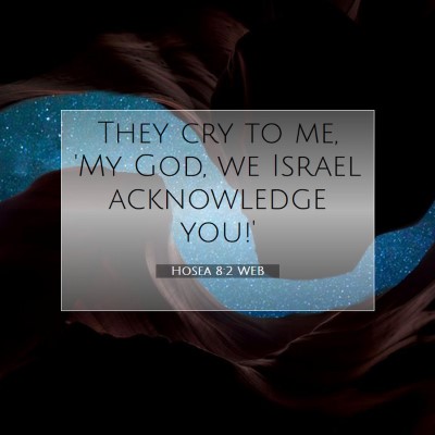 Picture 07 - Hosea 8:2 WEB - They cry to me, 'My God, we Israel acknowledge - Bible Verse Picture