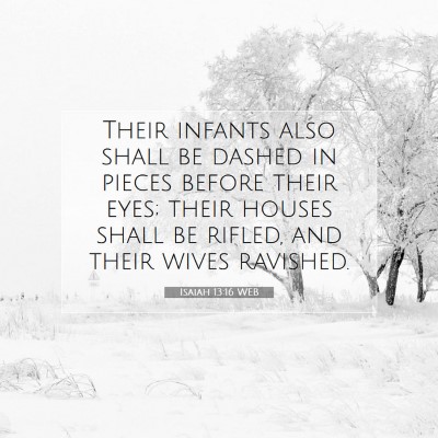 Picture 07 - Isaiah 13:16 WEB - Their infants also shall be dashed in pieces - Bible Verse Picture