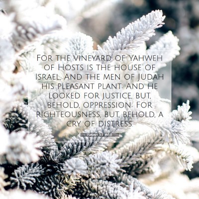 Picture 07 - Isaiah 5:7 WEB - For the vineyard of Yahweh of Hosts is the house - Bible Verse Picture