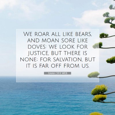 Picture 07 - Isaiah 59:11 WEB - We roar all like bears, and moan sore like doves: - Bible Verse Picture