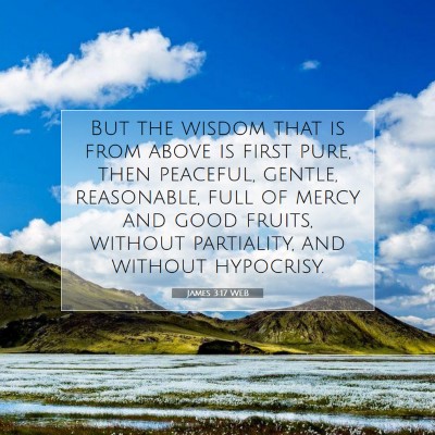 Picture 07 - James 3:17 WEB - But the wisdom that is from above is first pure, - Bible Verse Picture