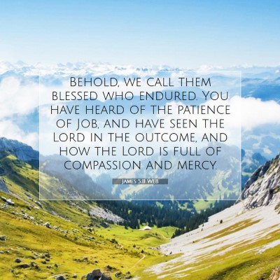 Picture 07 - James 5:11 WEB - Behold, we call them blessed who endured. You - Bible Verse Picture