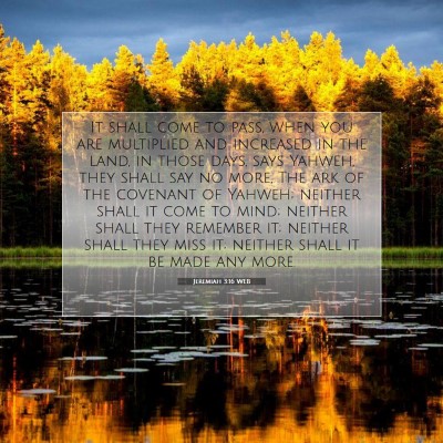 Picture 07 - Jeremiah 3:16 WEB - It shall come to pass, when you are multiplied - Bible Verse Picture