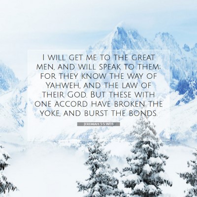 Picture 07 - Jeremiah 5:5 WEB - I will get me to the great men, and will speak to - Bible Verse Picture