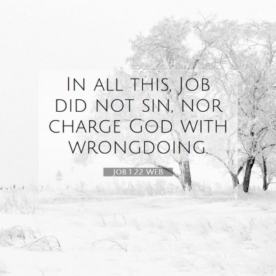 Picture 07 - Job 1:22 WEB - In all this, Job did not sin, nor charge God with - Bible Verse Picture