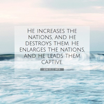 Picture 07 - Job 12:23 WEB - He increases the nations, and he destroys them. - Bible Verse Picture