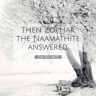 Picture 07 - Job 20:1 WEB - Then Zophar the Naamathite - Bible Verse Picture