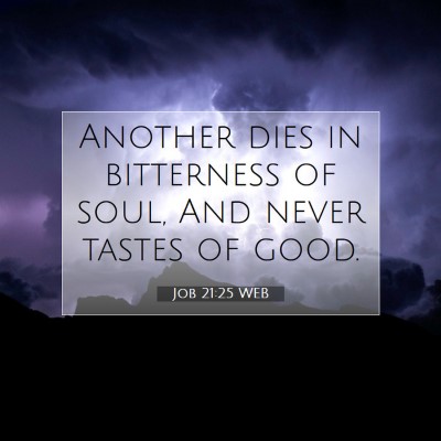 Picture 07 - Job 21:25 WEB - Another dies in bitterness of soul, And never - Bible Verse Picture