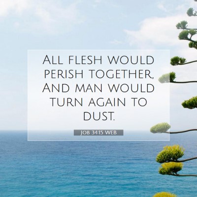Picture 07 - Job 34:15 WEB - All flesh would perish together, And man would - Bible Verse Picture