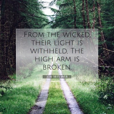 Picture 07 - Job 38:15 WEB - From the wicked, their light is withheld, The - Bible Verse Picture