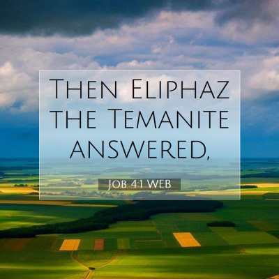 Picture 07 - Job 4:1 WEB - Then Eliphaz the Temanite - Bible Verse Picture