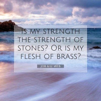 Picture 07 - Job 6:12 WEB - Is my strength the strength of stones? Or is my - Bible Verse Picture