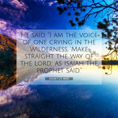 Picture 07 - John 1:23 WEB - He said, 