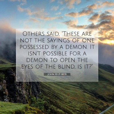 Picture 07 - John 10:21 WEB - Others said, 