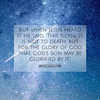 Picture 07 - John 11:4 WEB - But when Jesus heard it, he said, 