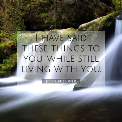 Picture 07 - John 14:25 WEB - I have said these things to you, while still - Bible Verse Picture