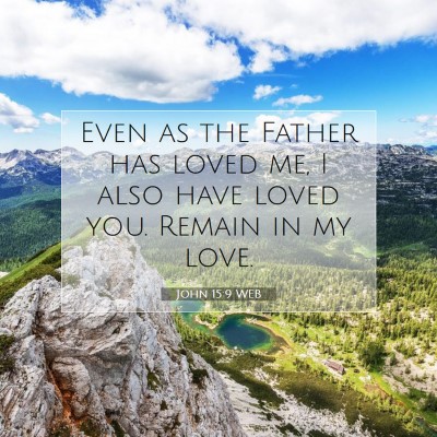 Picture 07 - John 15:9 WEB - Even as the Father has loved me, I also have - Bible Verse Picture