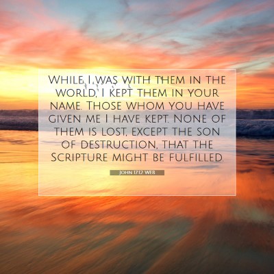 Picture 07 - John 17:12 WEB - While I was with them in the world, I kept them - Bible Verse Picture