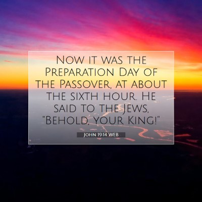 Picture 07 - John 19:14 WEB - Now it was the Preparation Day of the Passover, - Bible Verse Picture