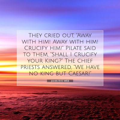 Picture 07 - John 19:15 WEB - They cried out, 