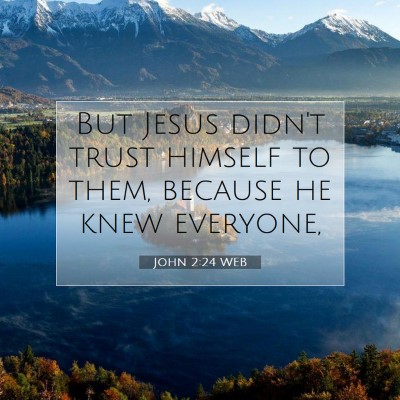 Picture 07 - John 2:24 WEB - But Jesus didn't trust himself to them, because - Bible Verse Picture