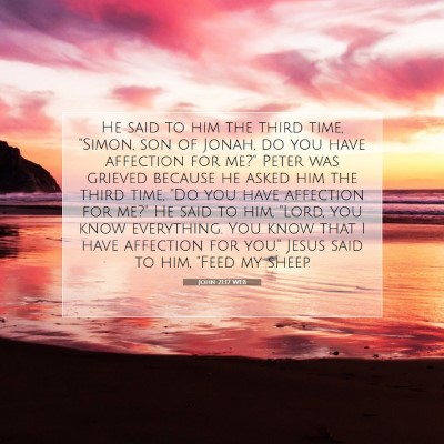 Picture 07 - John 21:17 WEB - He said to him the third time, 