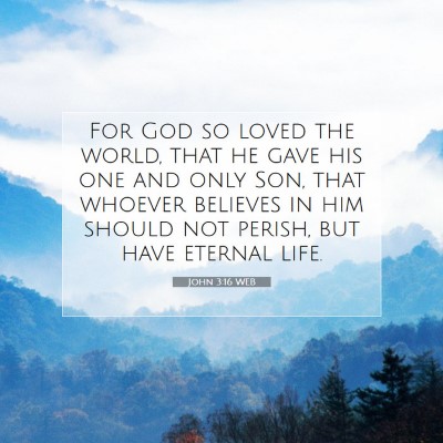 Picture 07 - John 3:16 WEB - For God so loved the world, that he gave his one - Bible Verse Picture