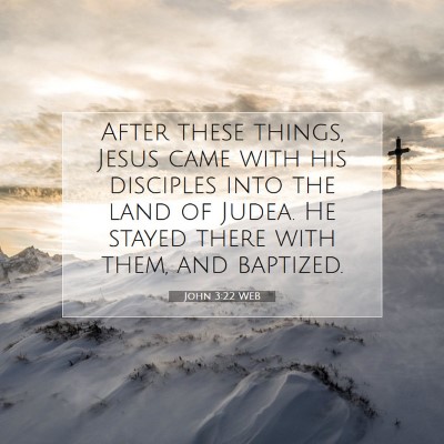 Picture 07 - John 3:22 WEB - After these things, Jesus came with his disciples - Bible Verse Picture
