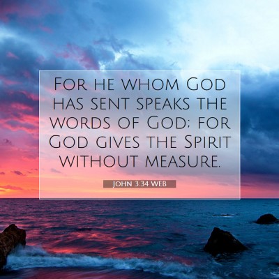 Picture 07 - John 3:34 WEB - For he whom God has sent speaks the words of God; - Bible Verse Picture