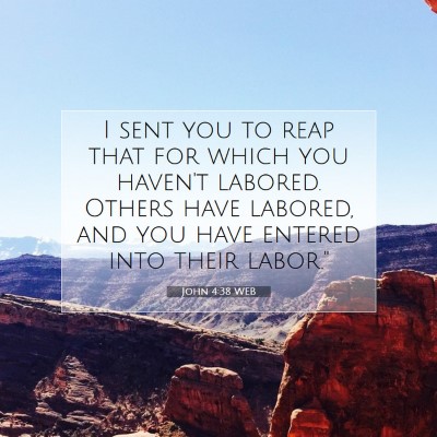 Picture 07 - John 4:38 WEB - I sent you to reap that for which you haven't - Bible Verse Picture