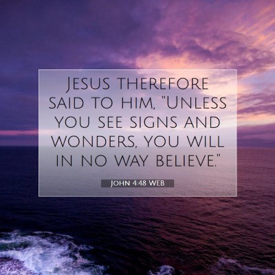 Picture 07 - John 4:48 WEB - Jesus therefore said to him, 
