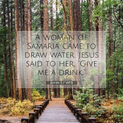 Picture 07 - John 4:7 WEB - A woman of Samaria came to draw water. Jesus said - Bible Verse Picture