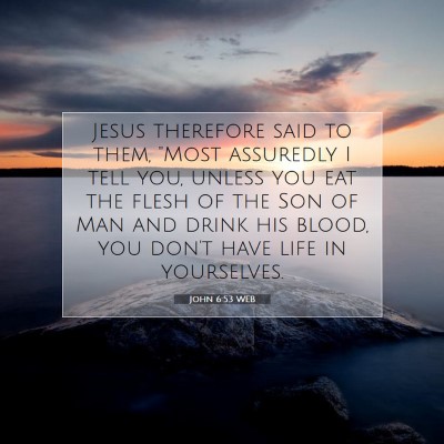 Picture 07 - John 6:53 WEB - Jesus therefore said to them, 