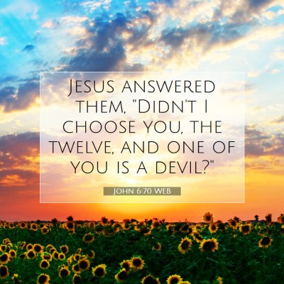 Picture 07 - John 6:70 WEB - Jesus answered them, 